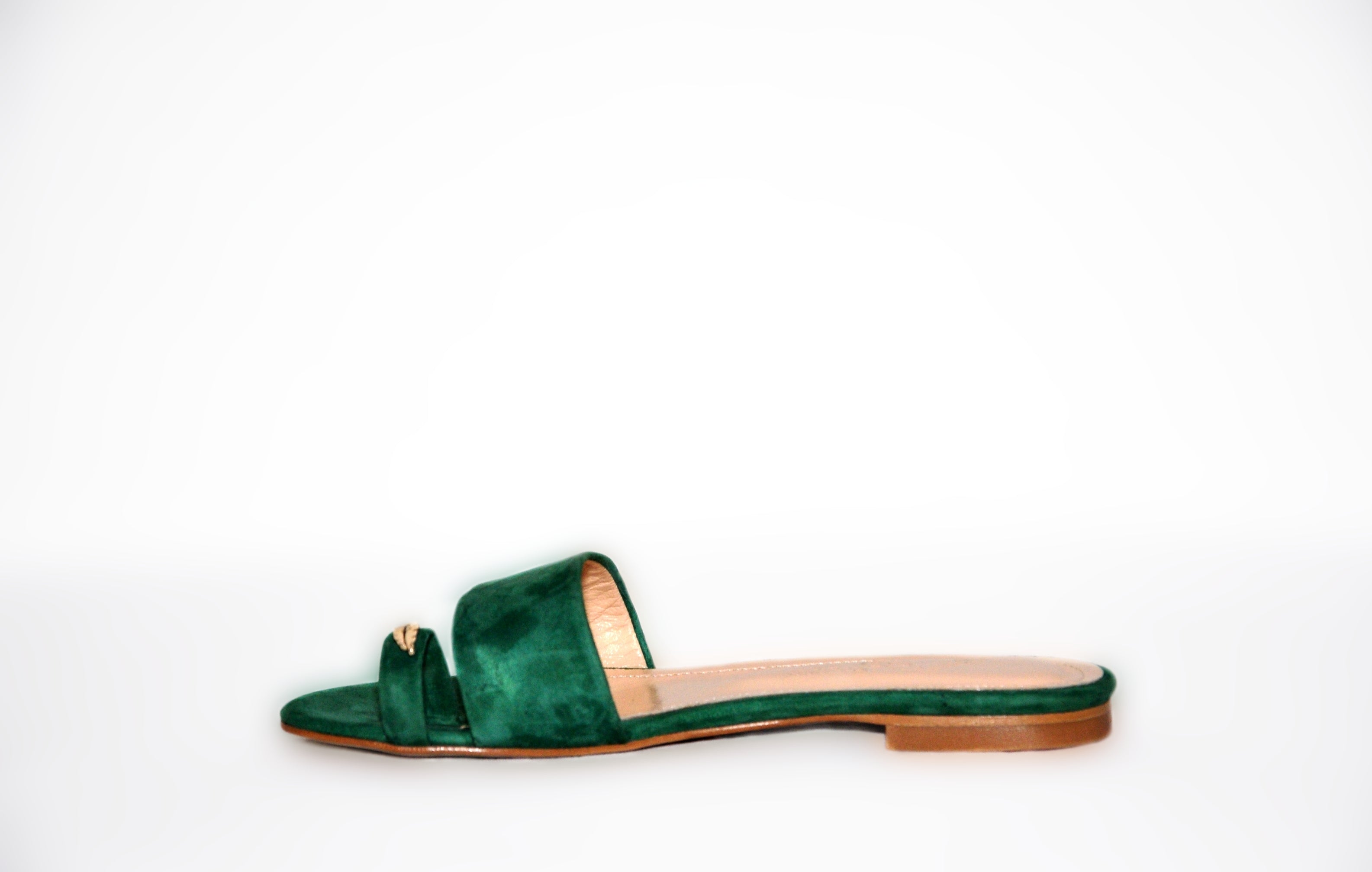 Green Suede Flats