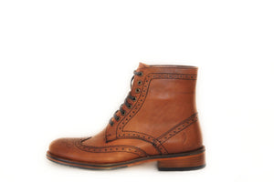 Brown Leather Man Boots