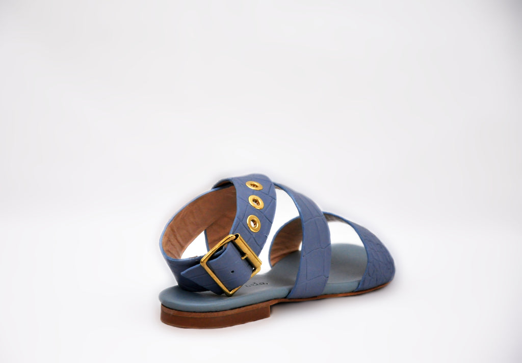 Blue Croc Gladiator Sandal