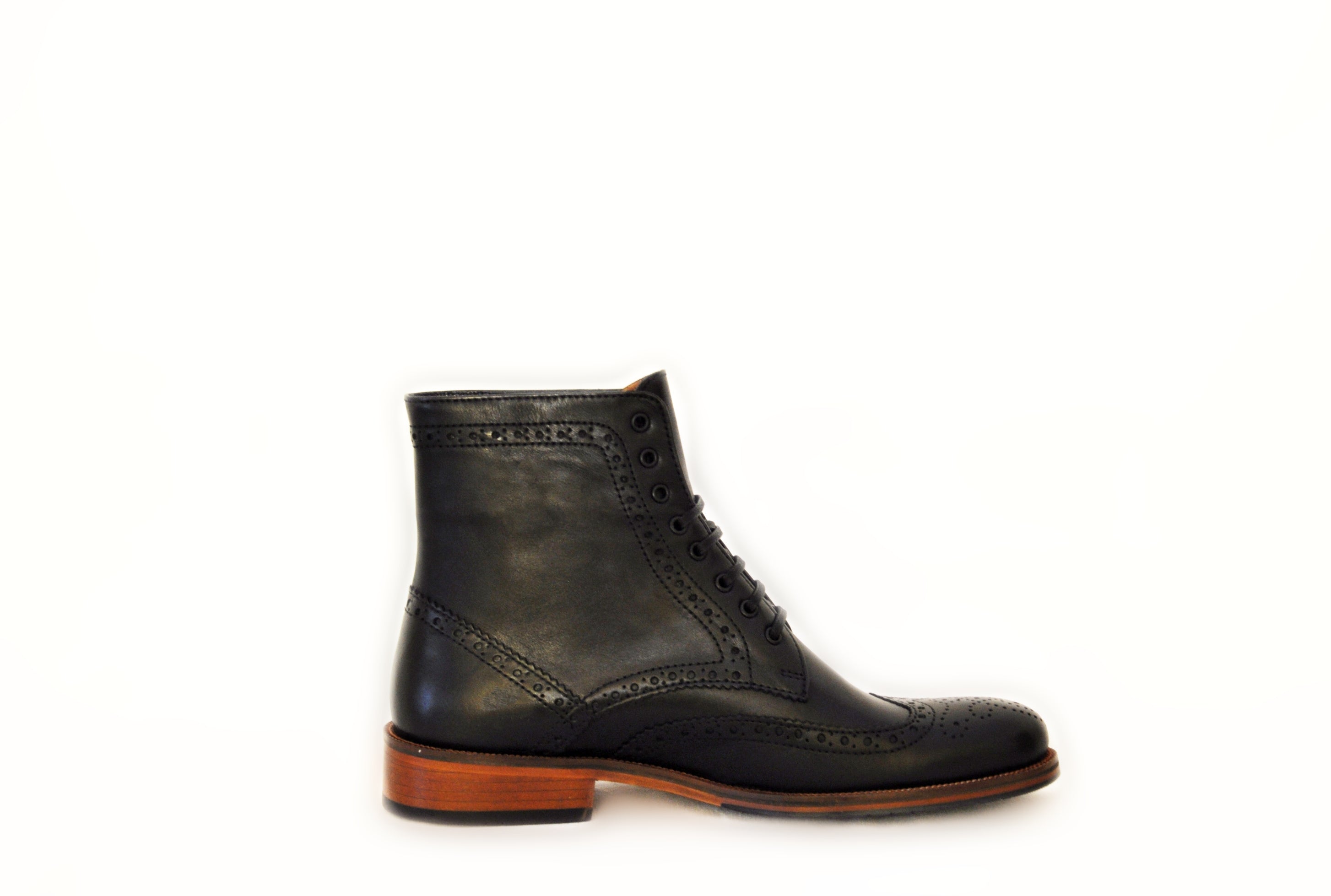 Black Leather Man Boots