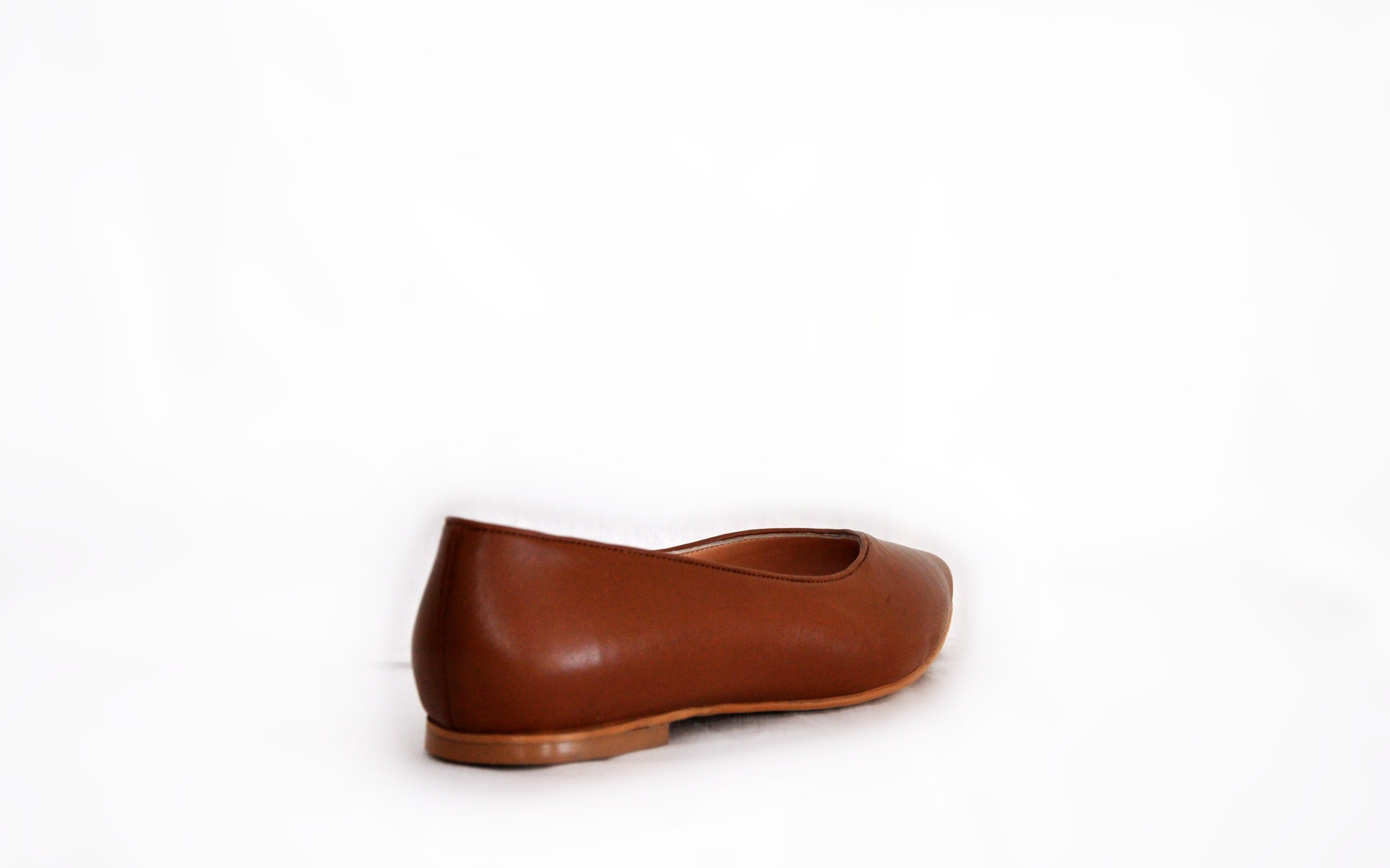 Cognac Pointed Toee Flats