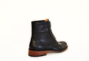 Black Leather Man Boots