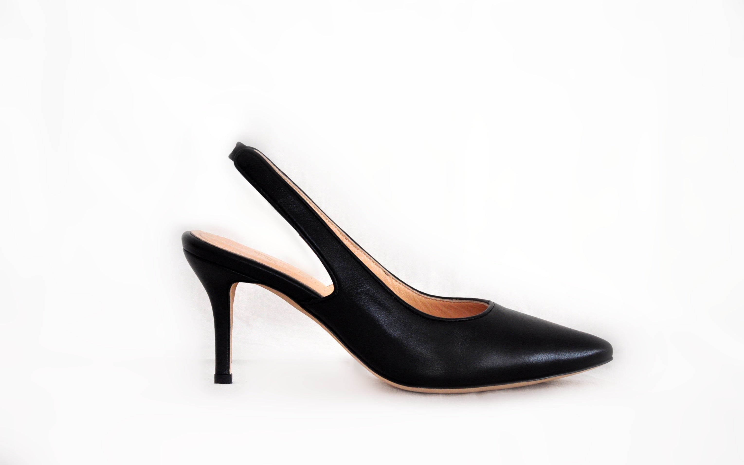 Black Sling Back Heel