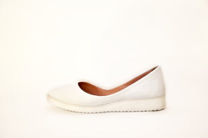 White Wedge Loafer