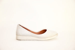 White Wedge Loafer