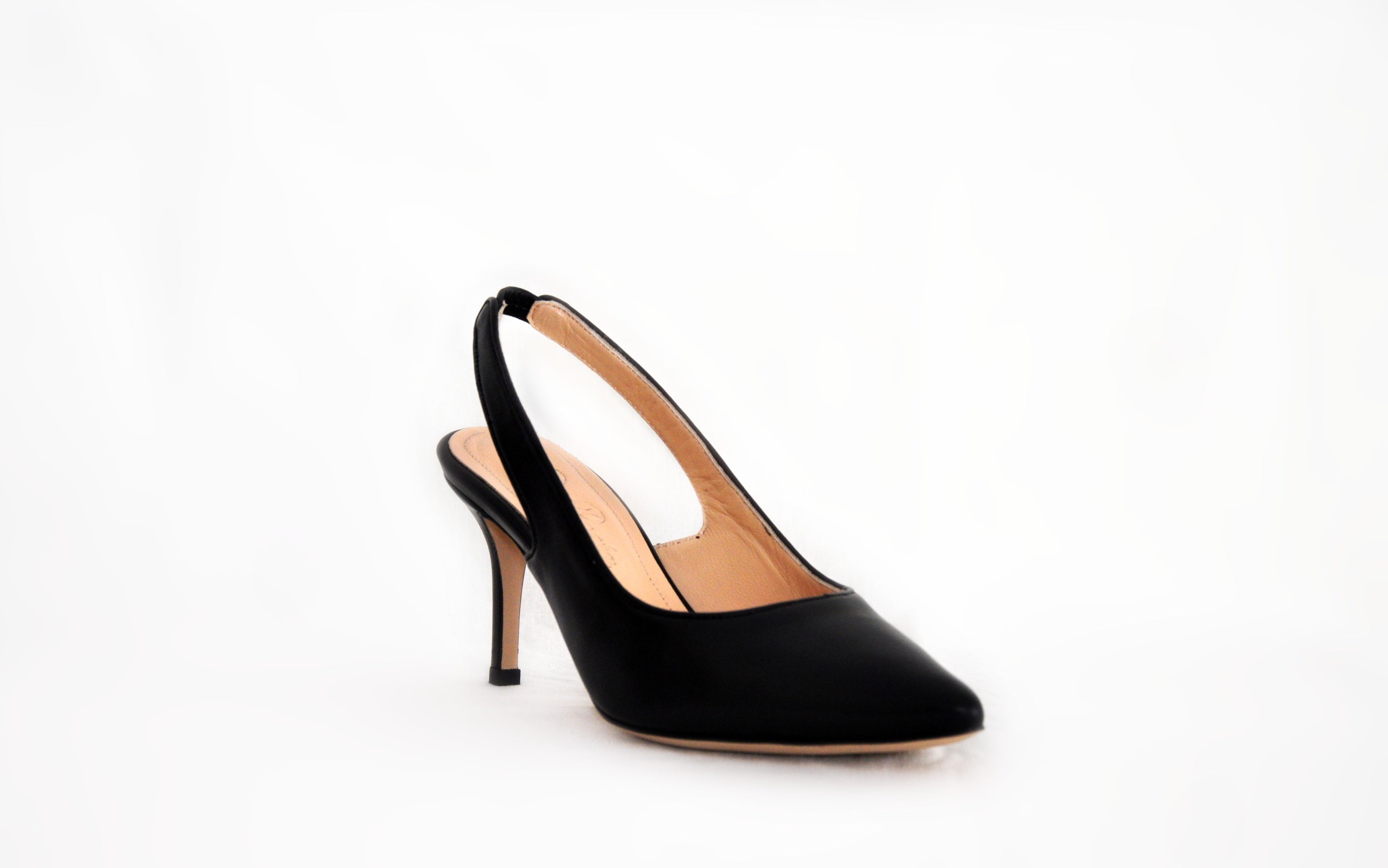 Black Sling Back Heel