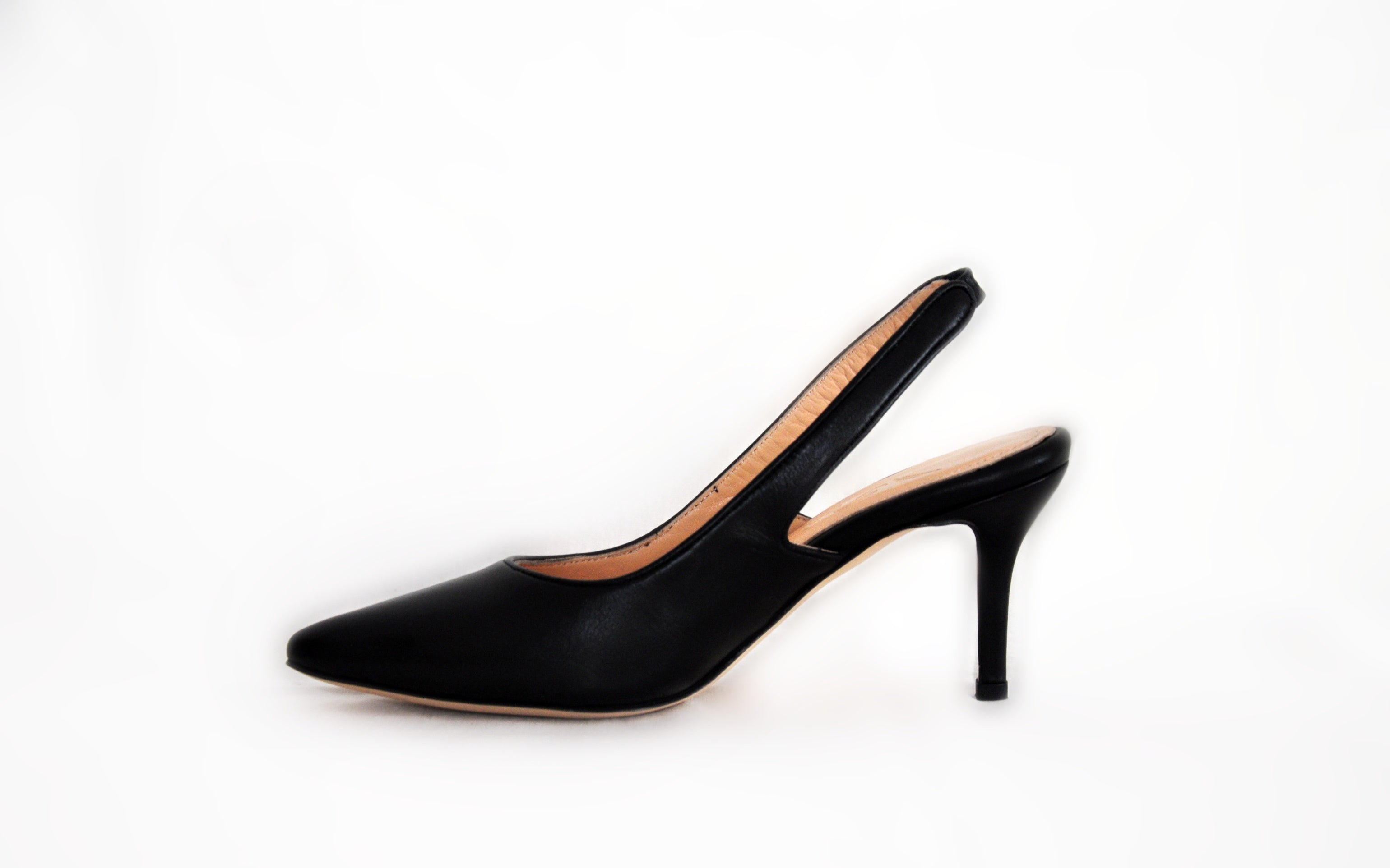 Black Sling Back Heel