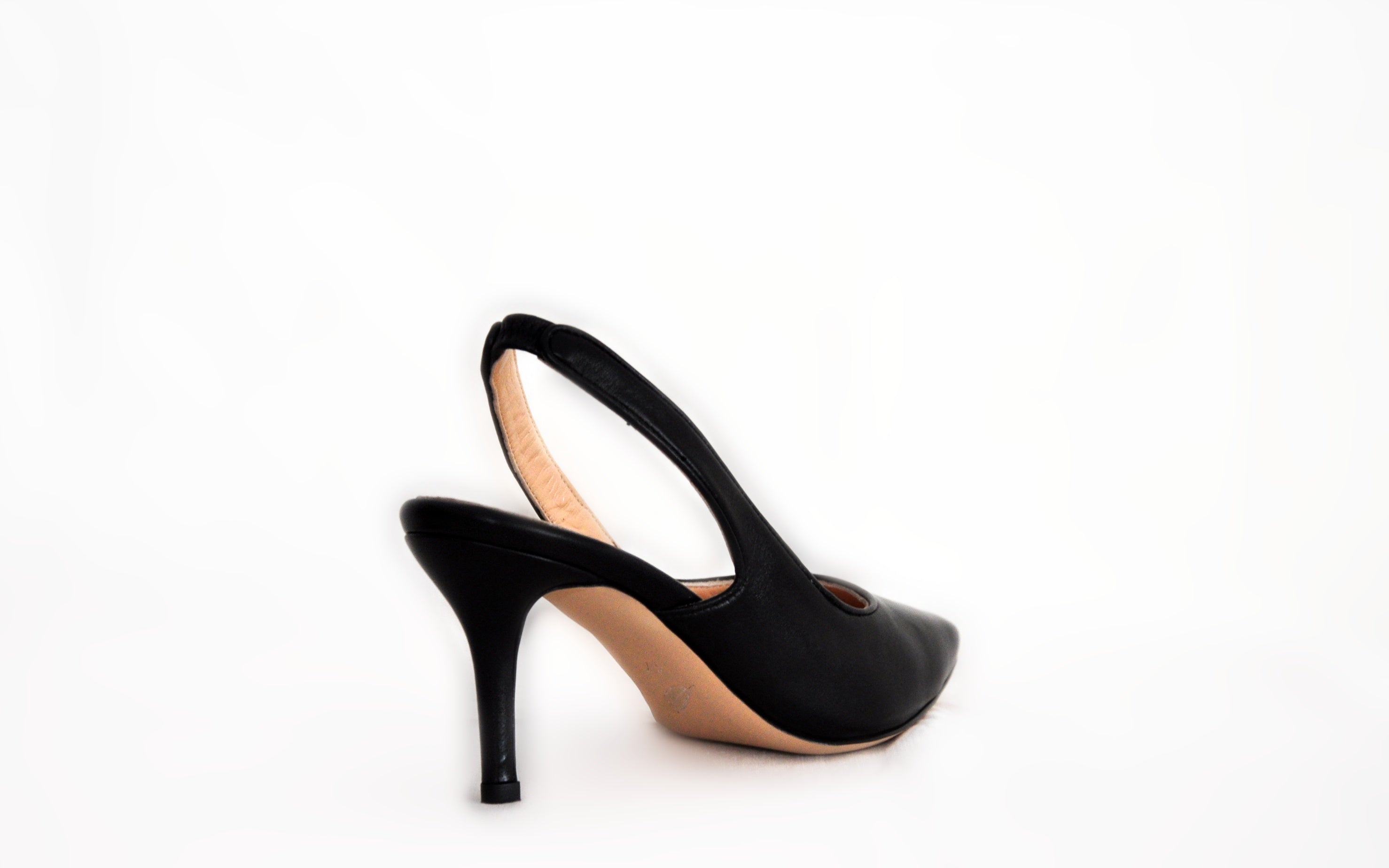Black Sling Back Heel
