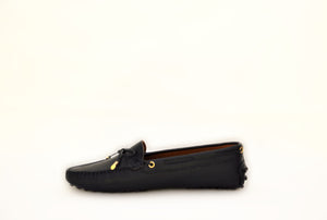 Black Leather Driving Moccasin