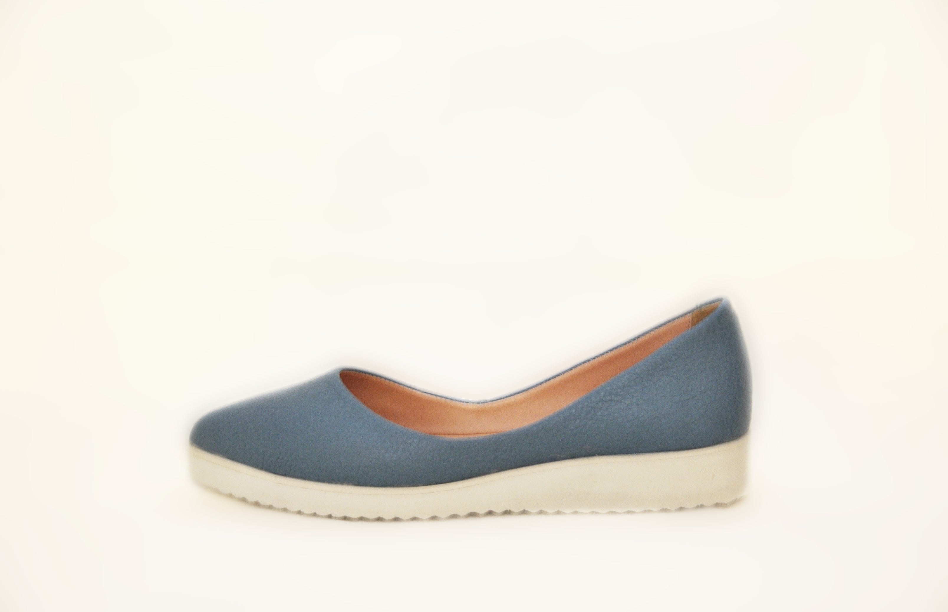 Blue Wedge Loafer