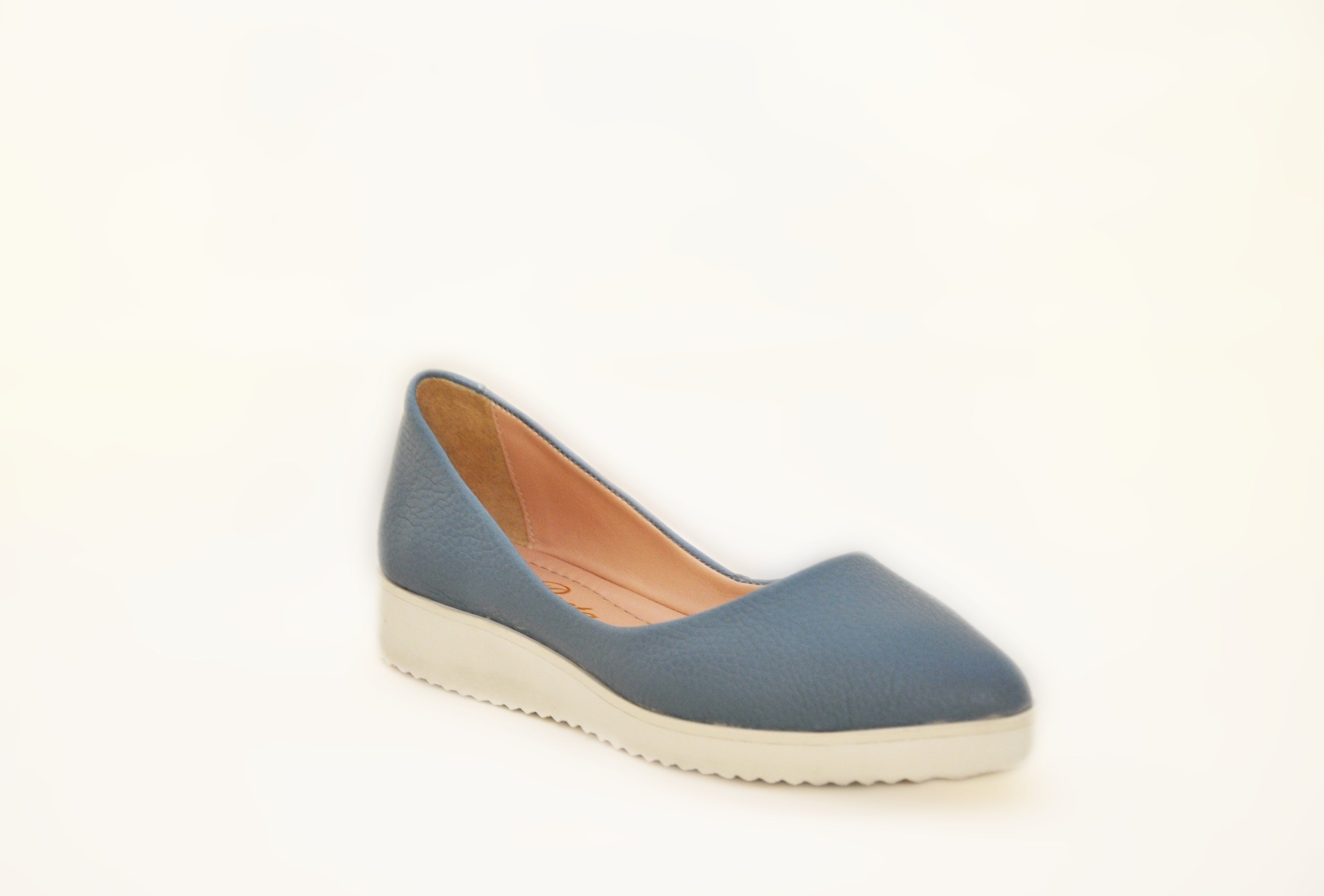 Blue Wedge Loafer