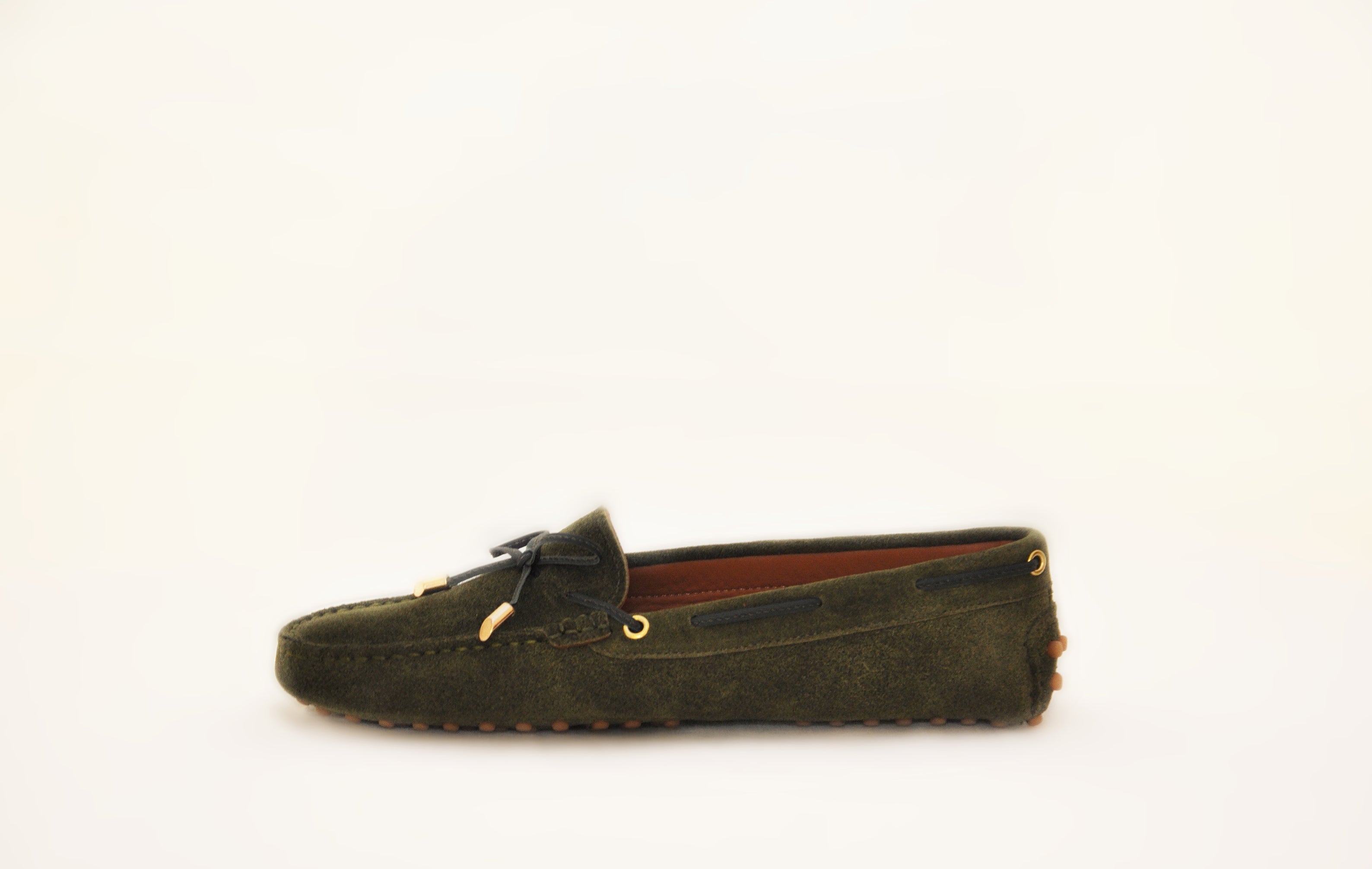 Green Suede Driving Moccasin