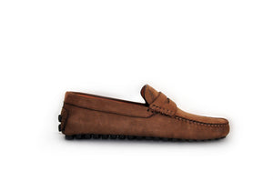 Brown Suede Man Penny Loafer