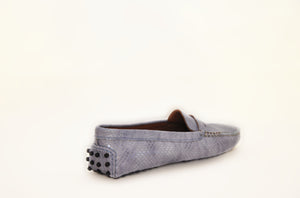 Lavender Snakeskin Penny Loafers