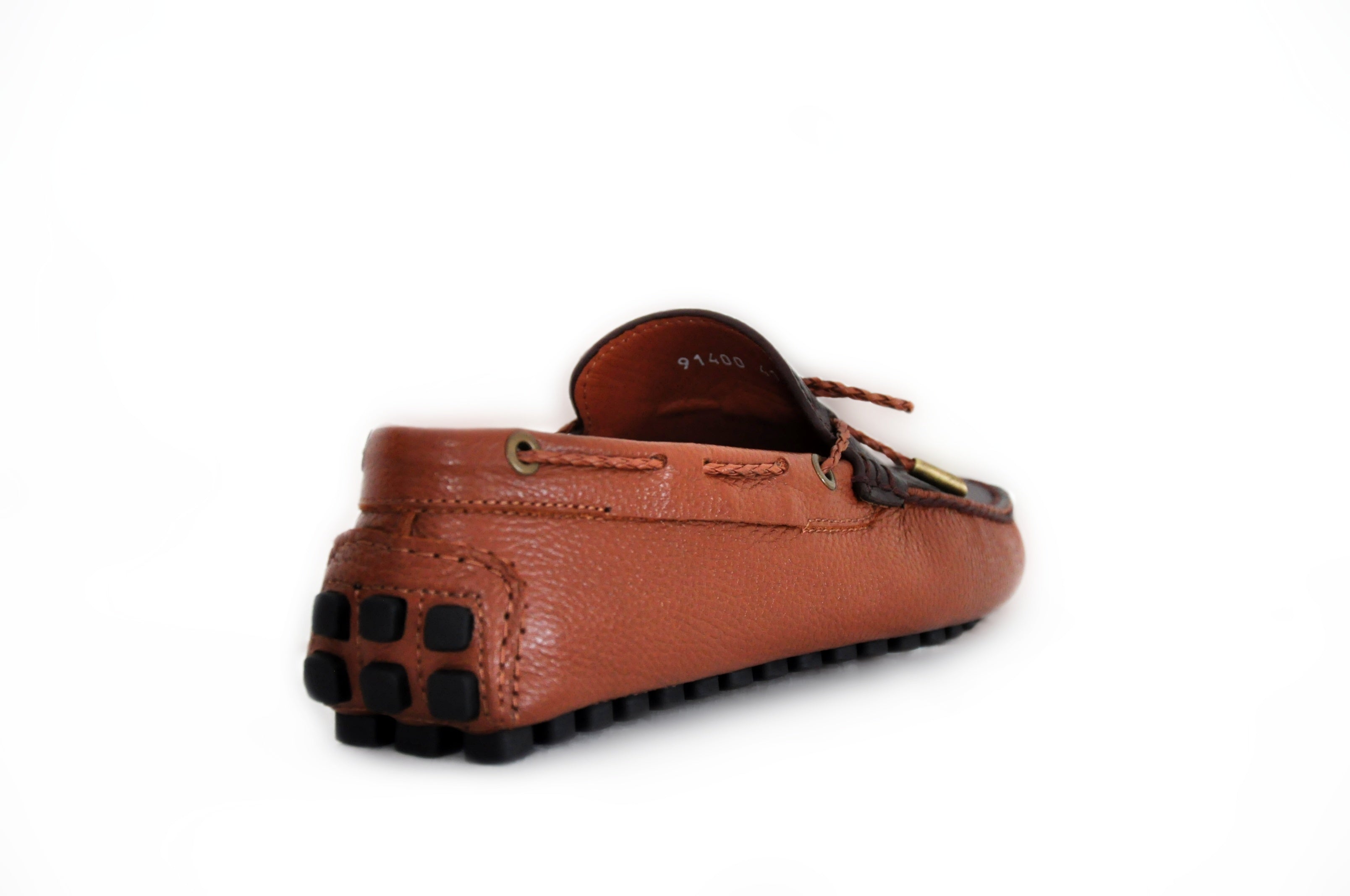 Brown/Black Leather Man Driving Moccasin