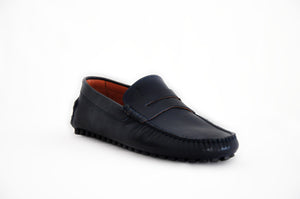 Navy Leather Man Penny Loafer