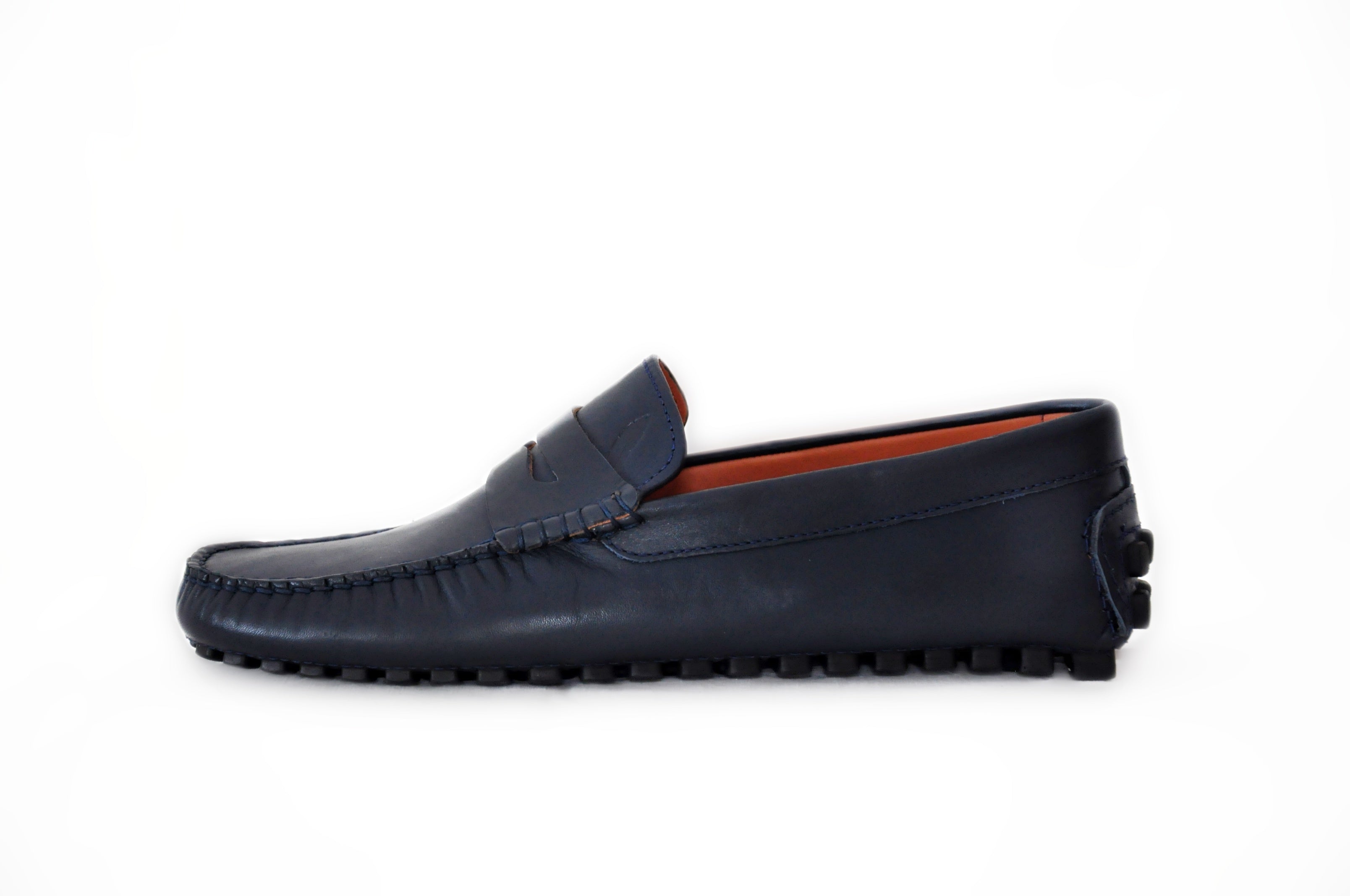 Navy Leather Man Penny Loafer