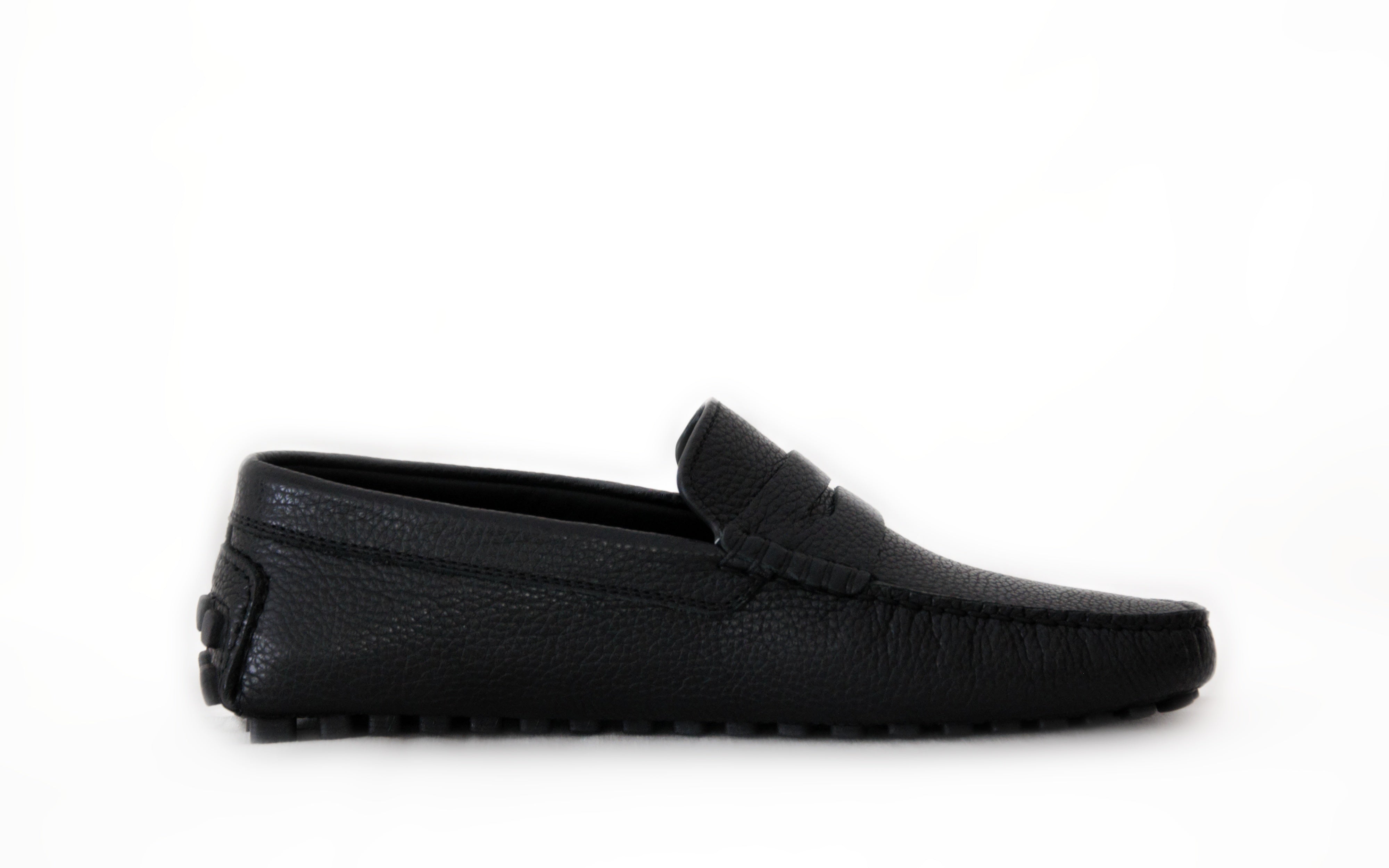 Black Leather Man Penny Loafer