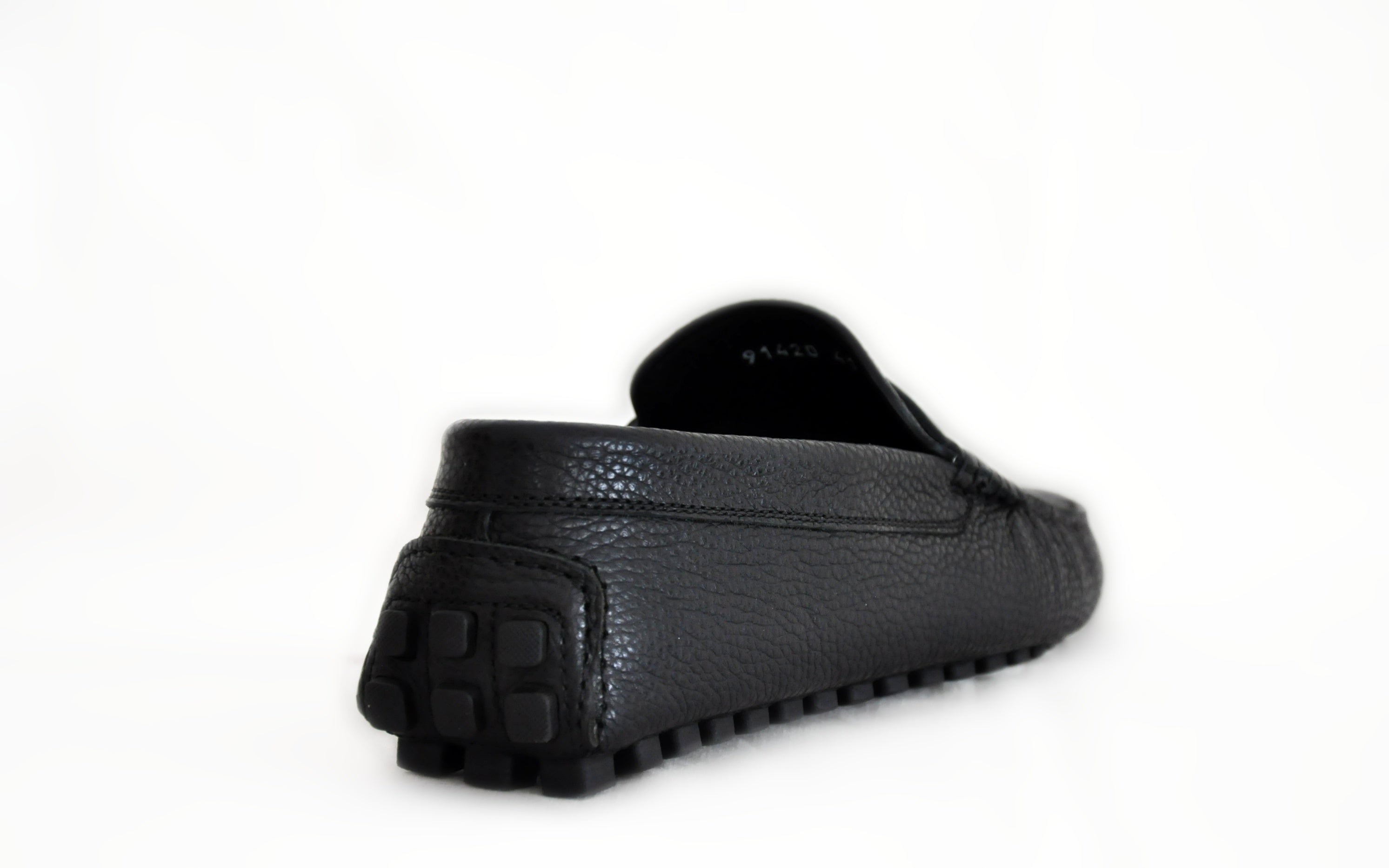 Black Leather Man Penny Loafer