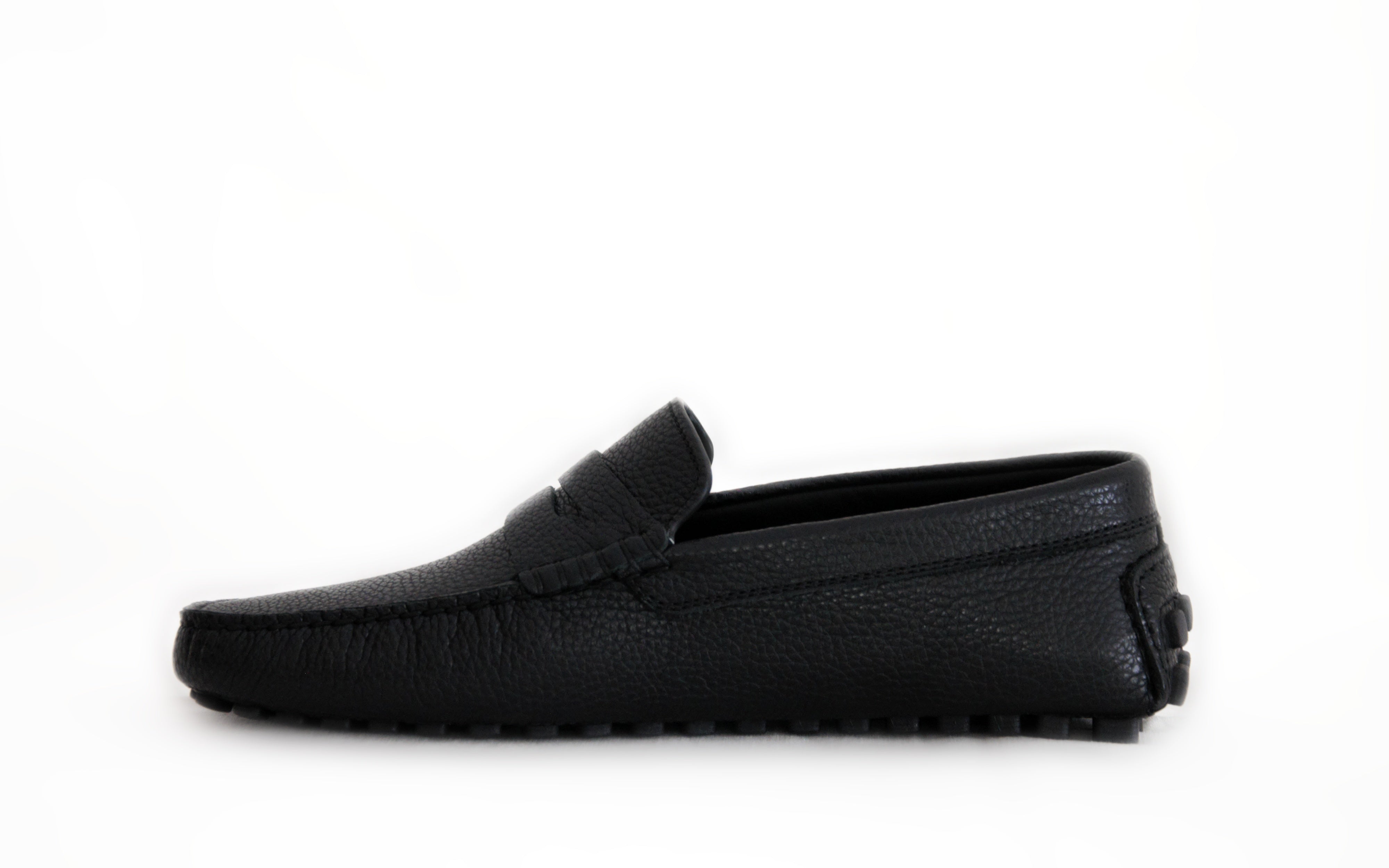 Black Leather Man Penny Loafer