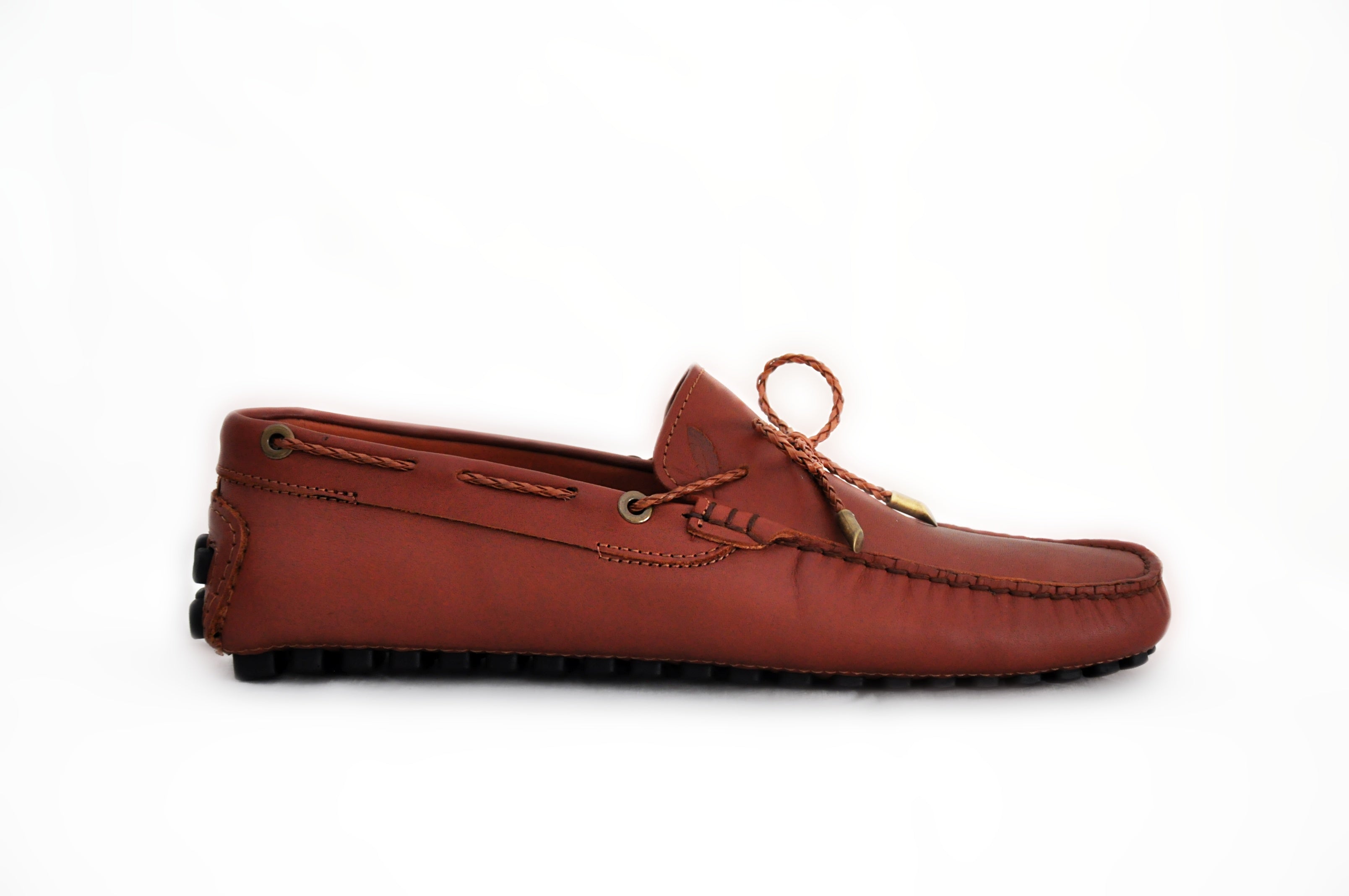 Brown Leather Man Driving Moccasin