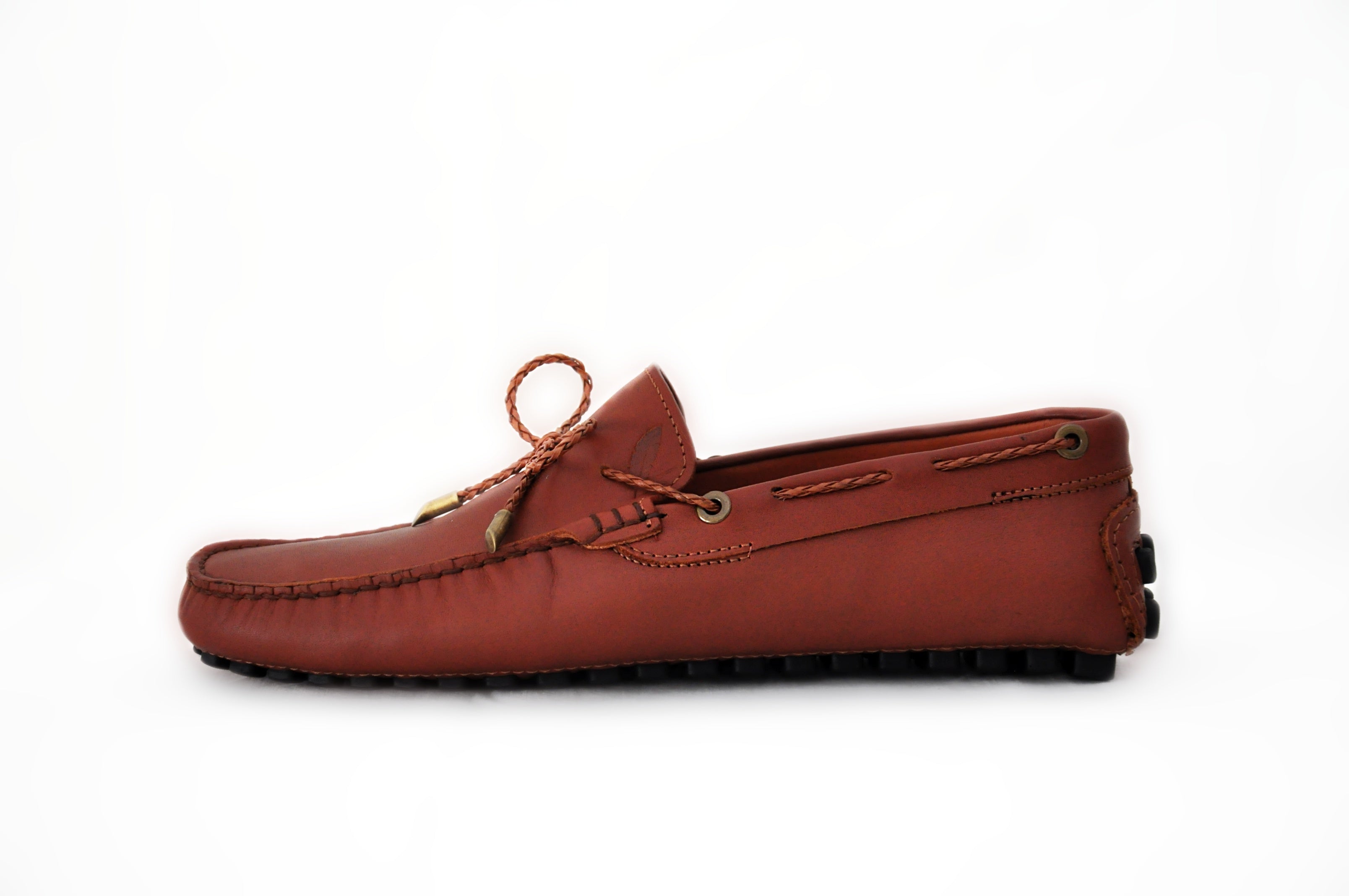 Brown Leather Man Driving Moccasin