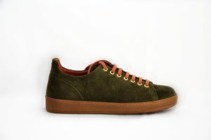 Green Suede Man Sneakers