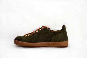 Green Suede Man Sneakers