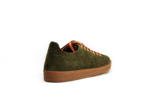 Green Suede Man Sneakers