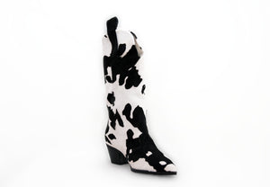 Cow Print Calf Hair Cowboy Boots