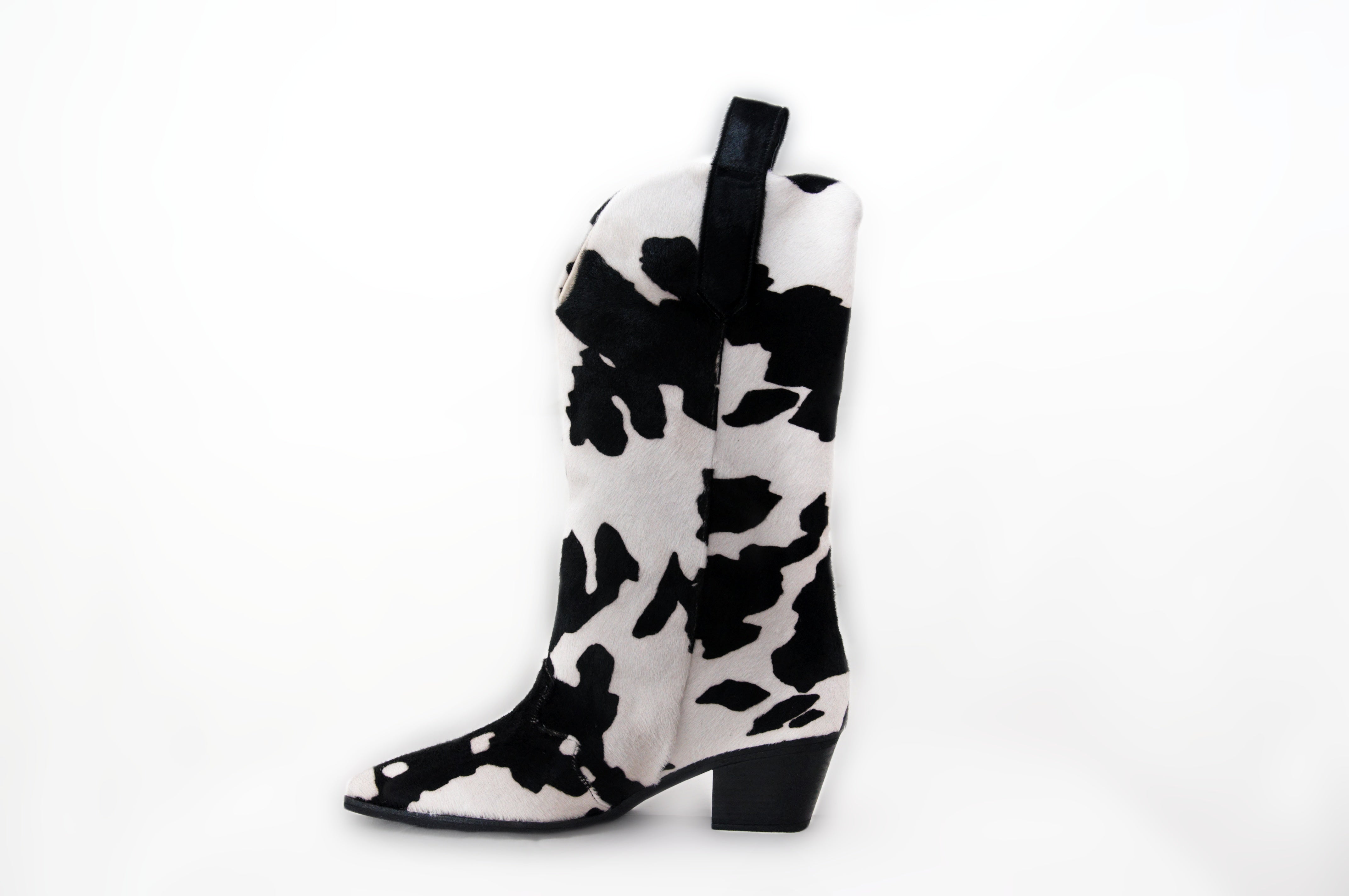 Cow Print Calf Hair Cowboy Boots