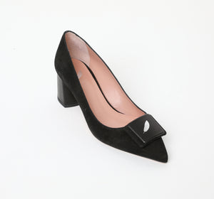 Black Block Heel Pointe Shoes