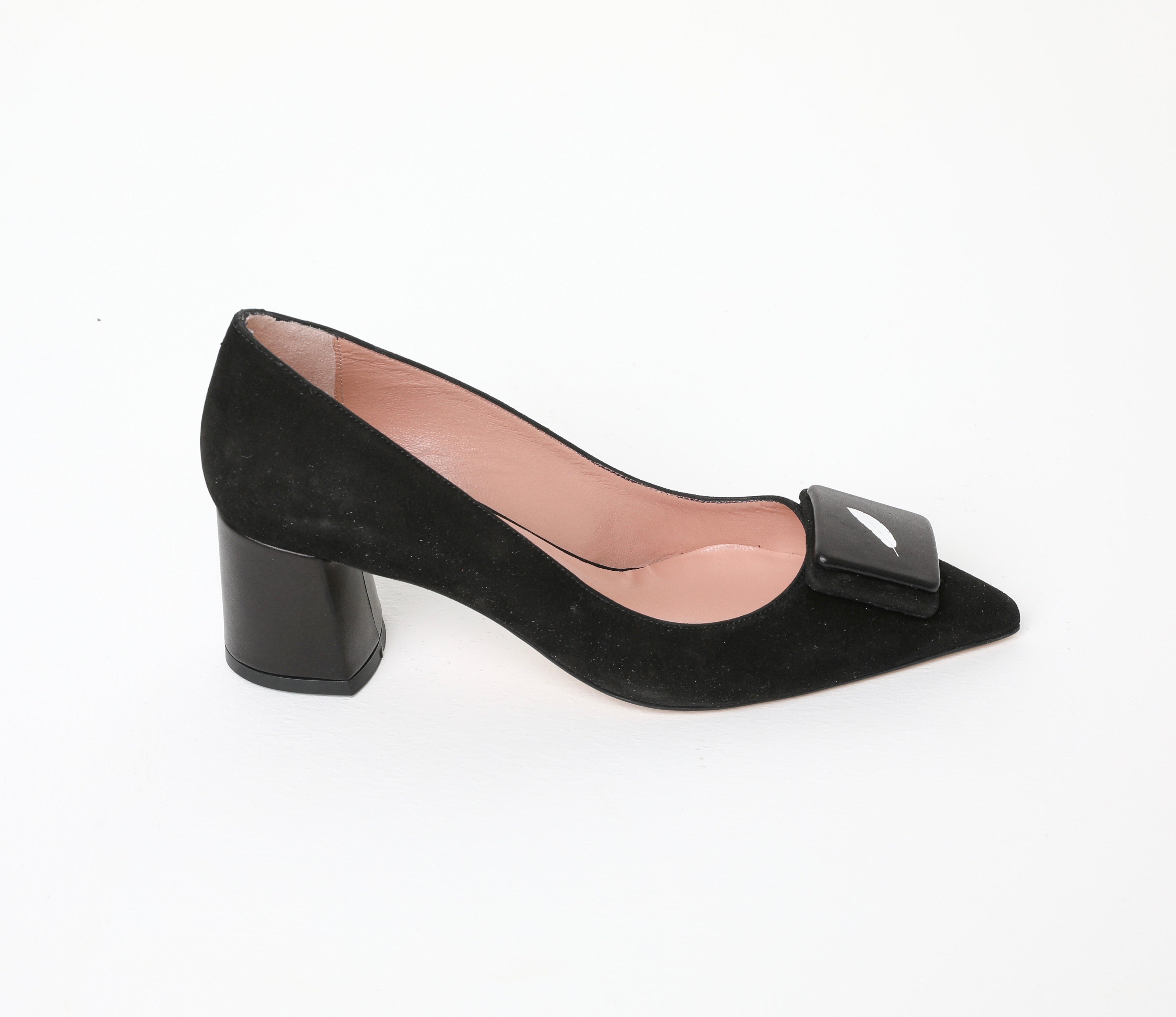 Black Block Heel Pointe Shoes