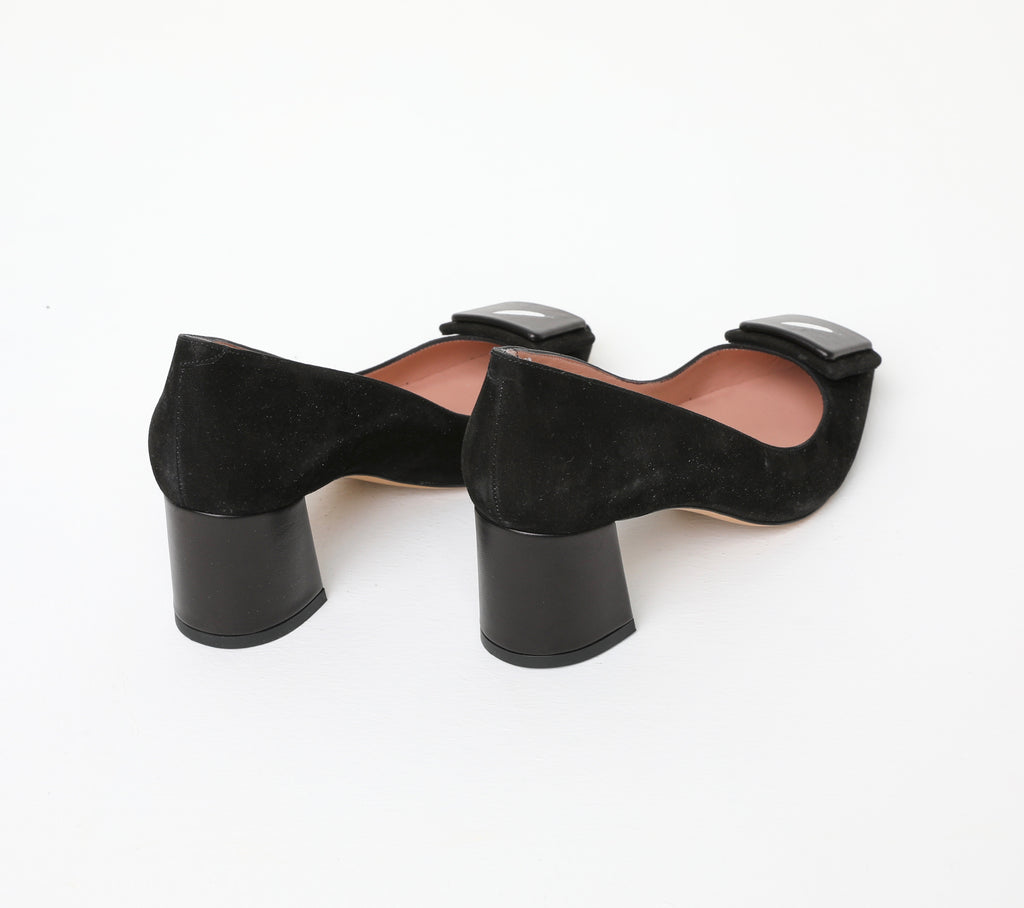 Black Block Heel Pointe Shoes