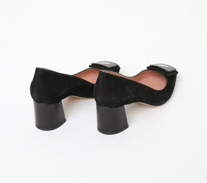 Black Block Heel Pointe Shoes